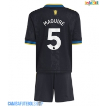 Camisa de time de futebol Manchester United Harry Maguire #5 Replicas 3º Equipamento Infantil 2025-26 Manga Curta (+ Calças curtas)